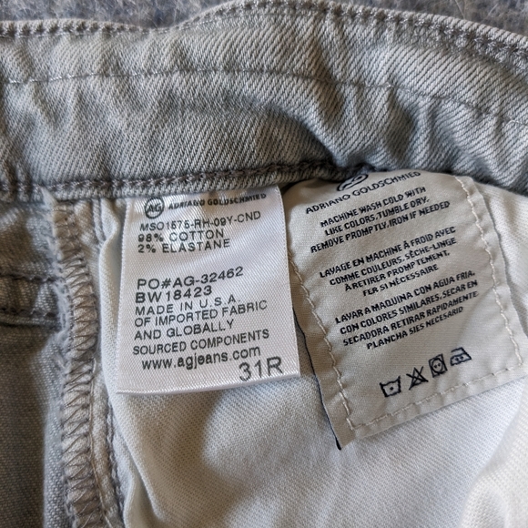 AG Adriano Goldschmied Gray distressed crop - Picture 2 of 8